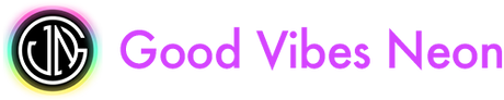 Colored logo of Good Vibes Neon