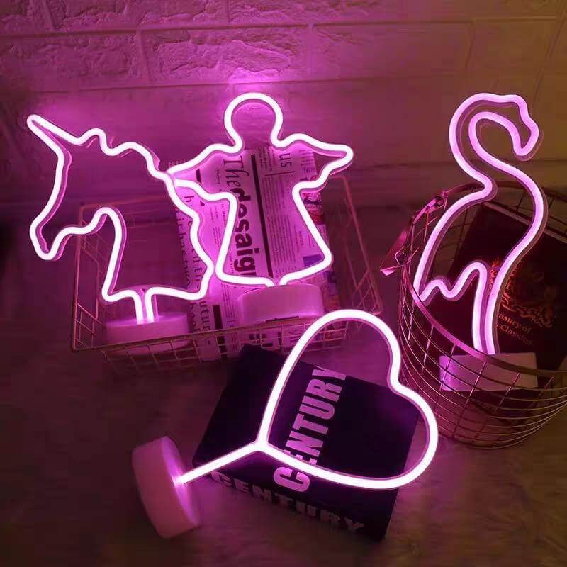 Heart Night Lamp - Good Vibes Neon