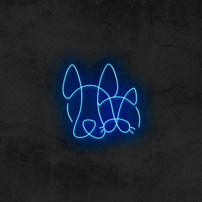 One Line Dog & Cat - Good Vibes Neon