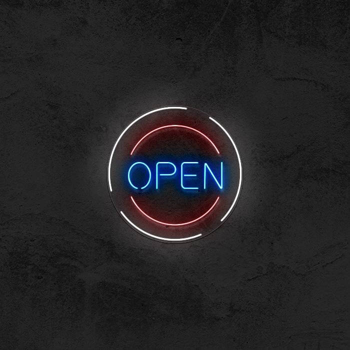 OPEN (Circle) - Good Vibes Neon