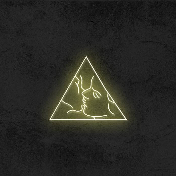 Artistic Couple Kiss - Good Vibes Neon