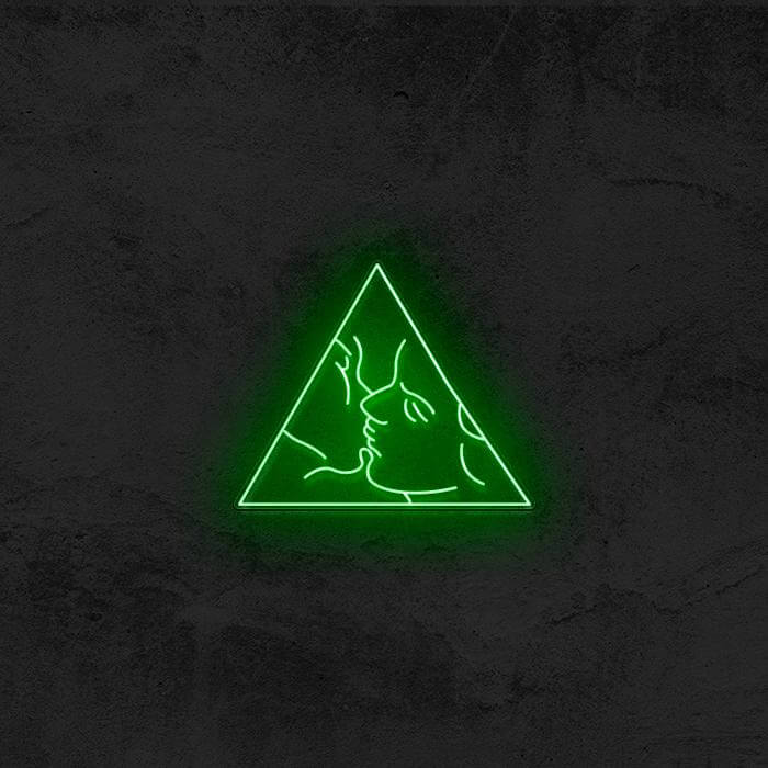Artistic Couple Kiss - Good Vibes Neon