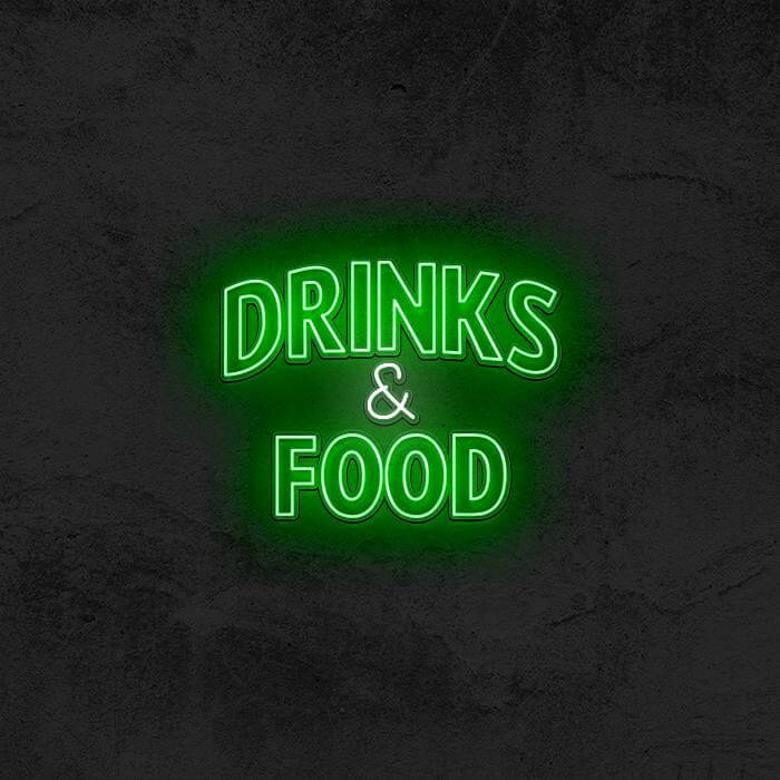 DRINKS & FOOD 🤩 - Good Vibes Neon