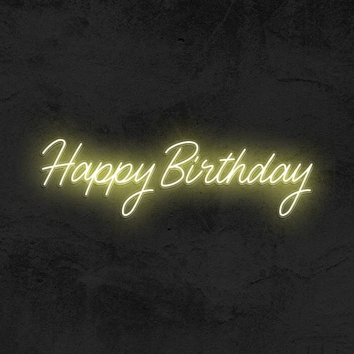 Happy Birthday - Good Vibes Neon