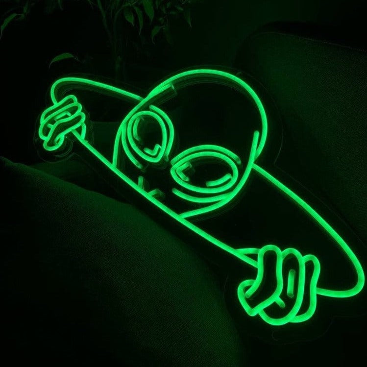 Green Alien Neon Signs LED Sign Alien Neon Lights for Wall Decor