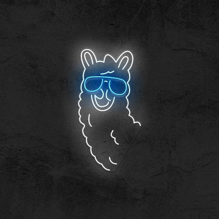 Peeking Llama 🦙 - Good Vibes Neon