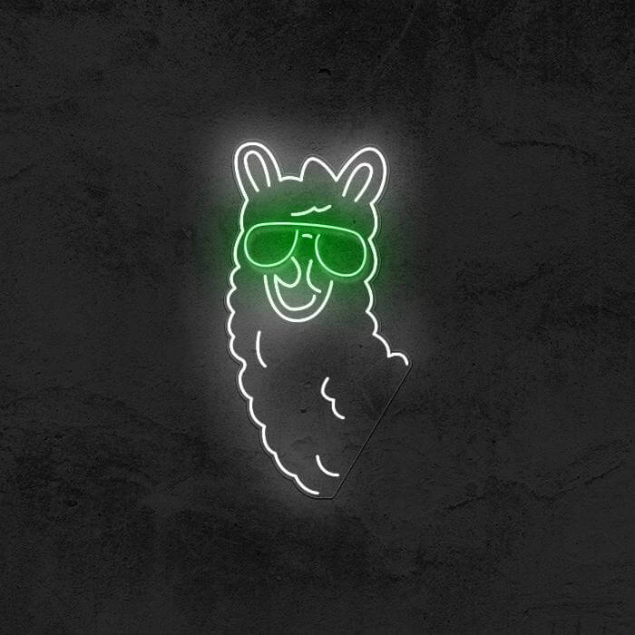 Peeking Llama 🦙 - Good Vibes Neon