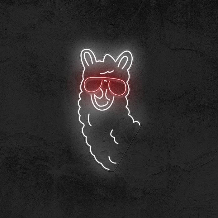 Peeking Llama 🦙 - Good Vibes Neon