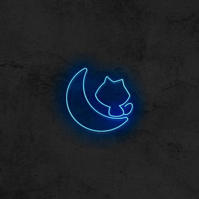 Cat On Moon - Good Vibes Neon