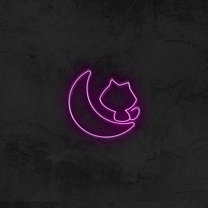 Cat On Moon - Good Vibes Neon