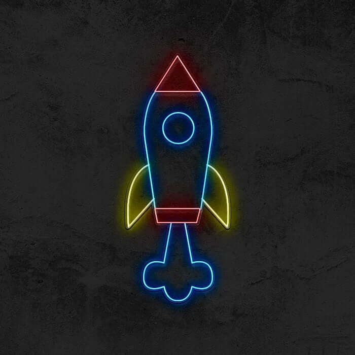 Rocket Ship Neon Sign 🚀