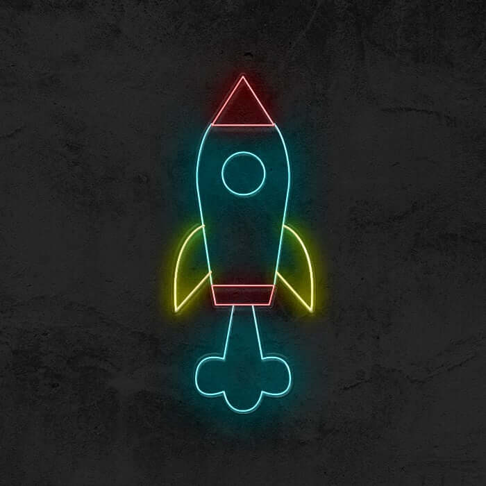 Rocket Ship Neon Sign 🚀