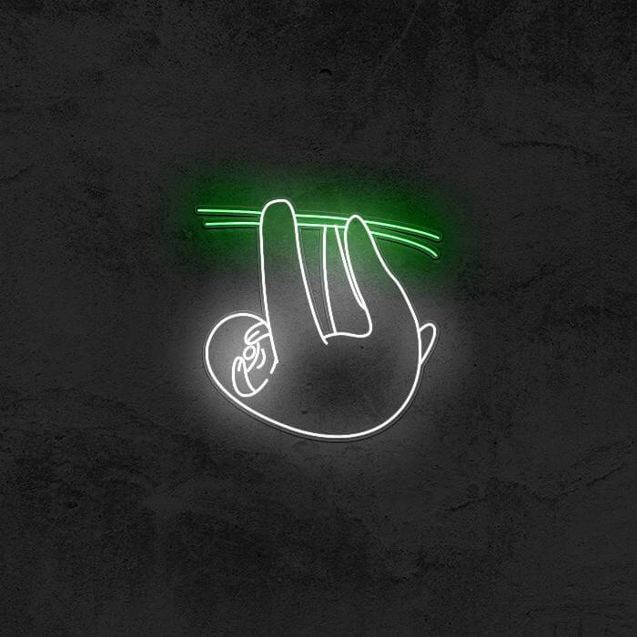Lazy Sloth - Good Vibes Neon