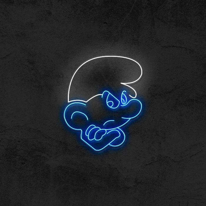 Smurf Neon Sign - Grouchy