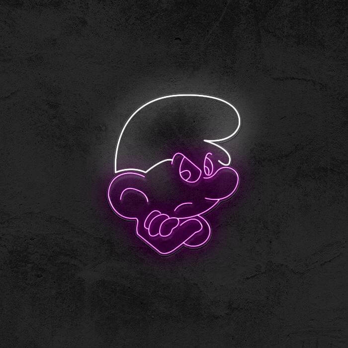 Smurf Neon Sign - Grouchy