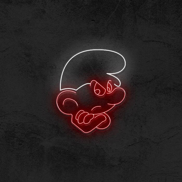 Smurf Neon Sign - Grouchy