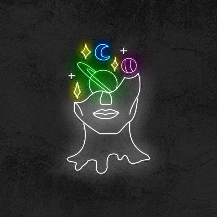 Galaxy Face Neon Sign