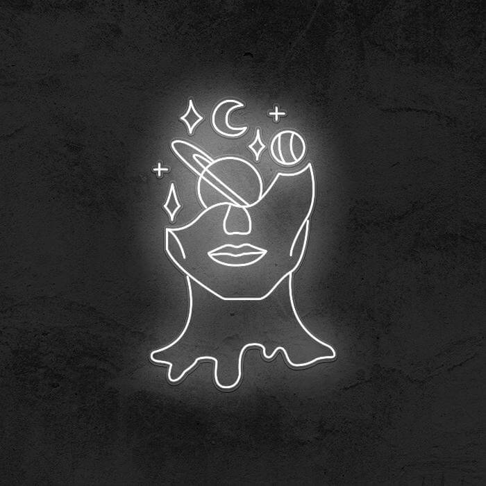Galaxy Face Neon Sign