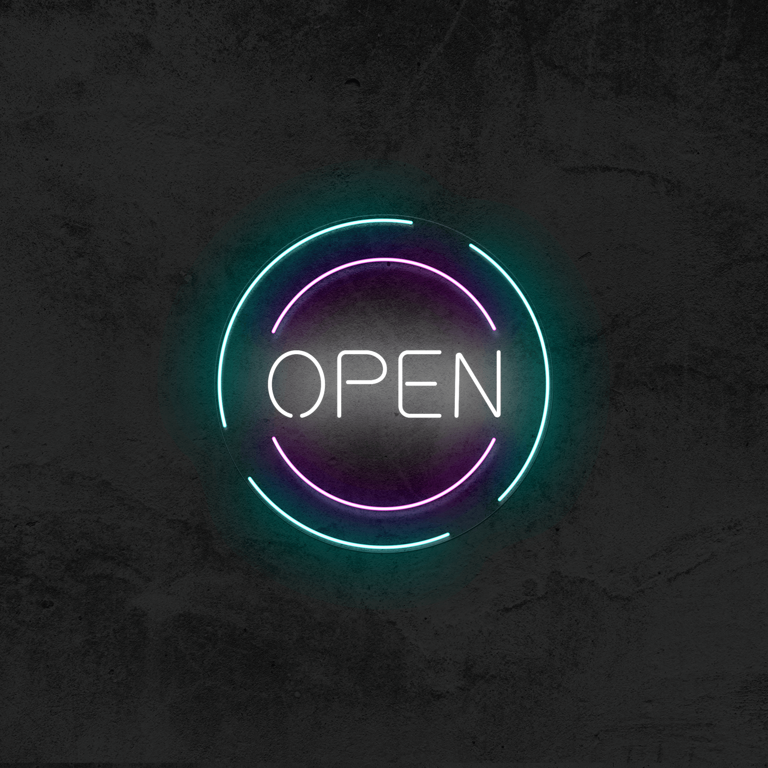 OPEN (Circle) - Good Vibes Neon
