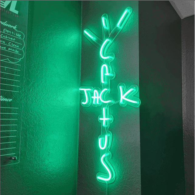 Green Cactus Jack neon sign