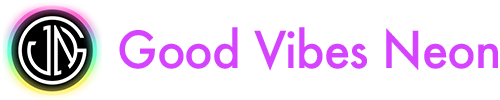 Colored logo of Good Vibes Neon