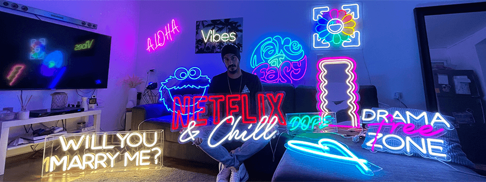 neon signs of various colors