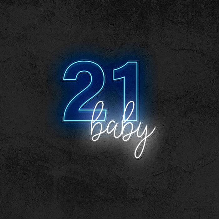21 Baby 🎉 - Good Vibes Neon
