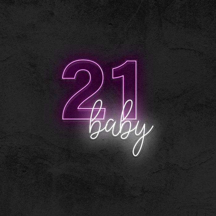 21 Baby 🎉 - Good Vibes Neon