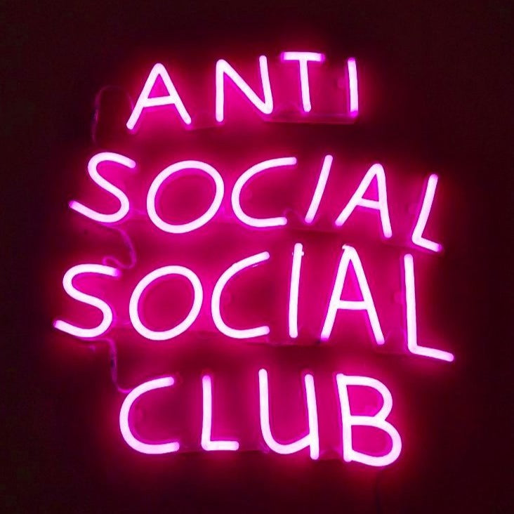 Neon Lights Neon Anti Social Social Club Anti Social Social Club Neon Sign