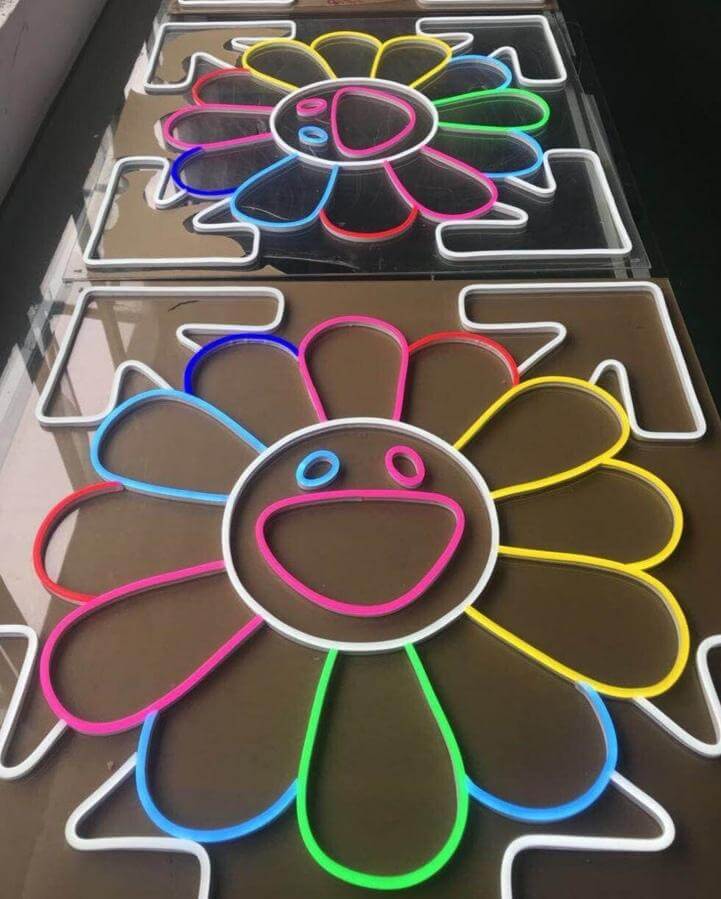 Flower by Takashi Murakami - Good Vibes Neon