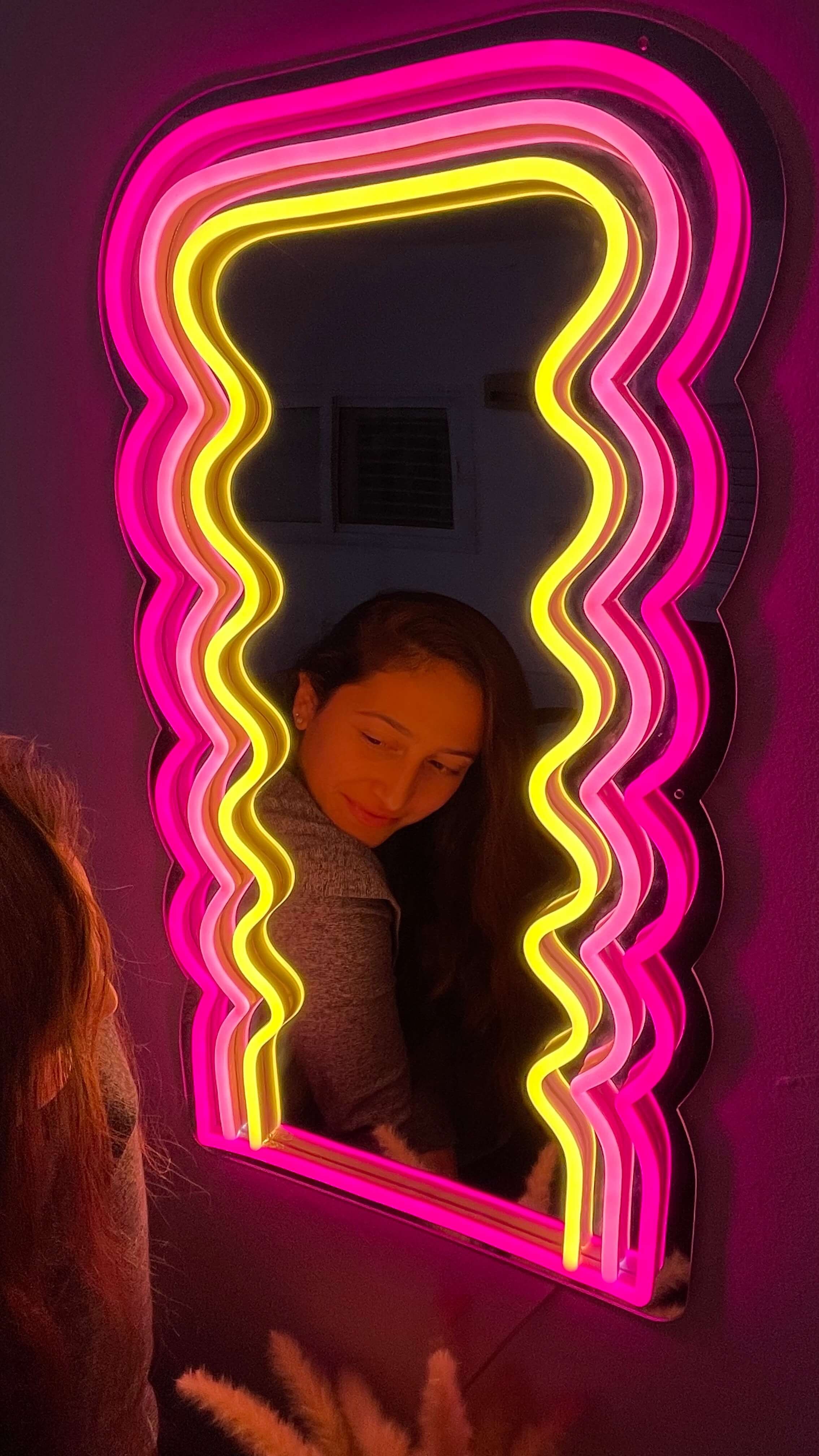 Glowing Mirror Neon Sign