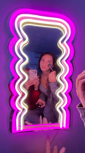 Glowing Mirror Neon Sign
