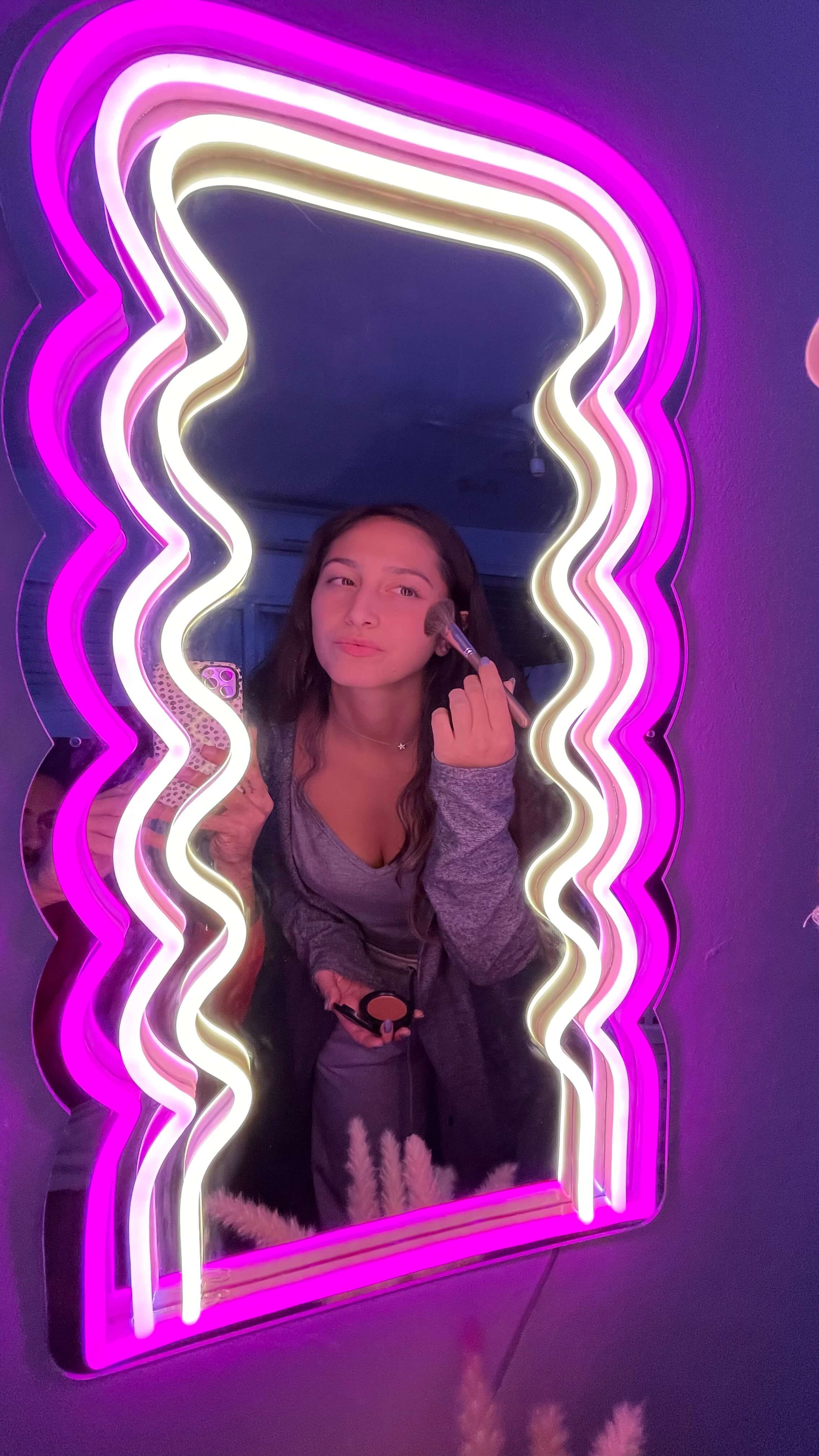 Glowing Mirror Neon Sign