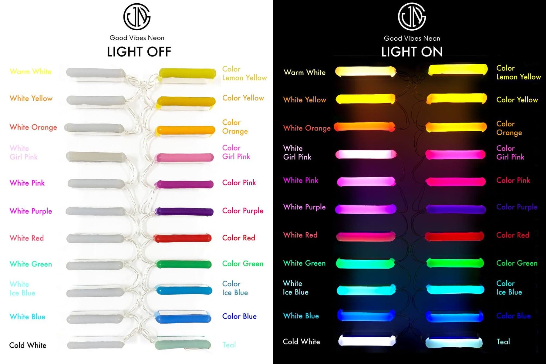 Neon Color Chart