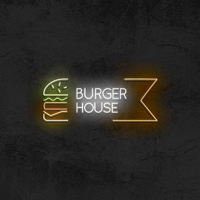 BURGER HOUSE 🍔 - Good Vibes Neon