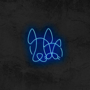 One Line Dog & Cat - Good Vibes Neon