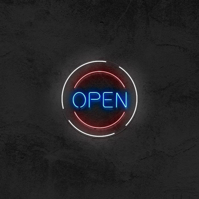 OPEN (Circle) - Good Vibes Neon