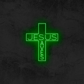 Jesus Saves - Cross ✝️  Neon Sign