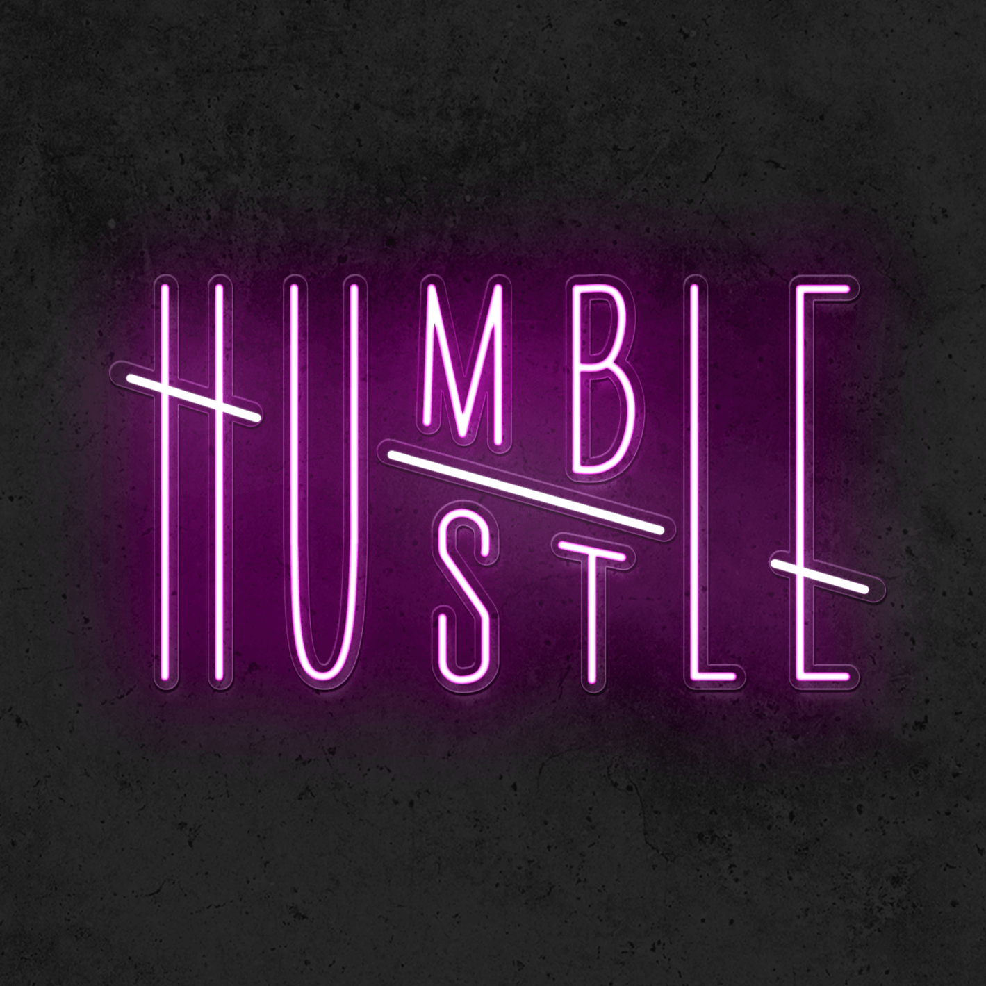 Hustle/ Humble - Good Vibes Neon