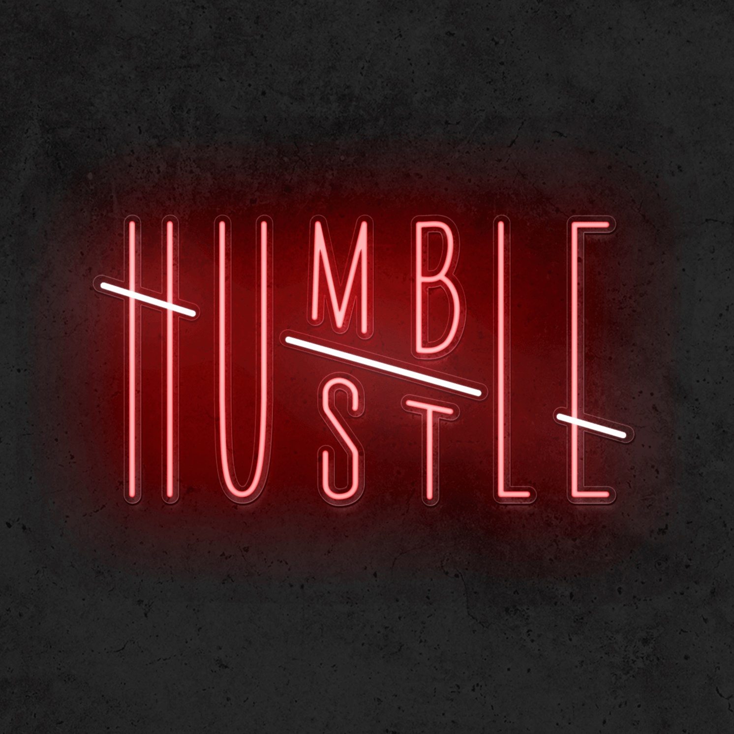 Hustle/ Humble - Good Vibes Neon