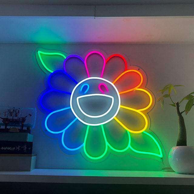 Flower by Takashi Murakami - Good Vibes Neon