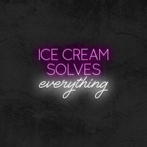 Ice Cream Solves Everything 🍦 - Good Vibes Neon