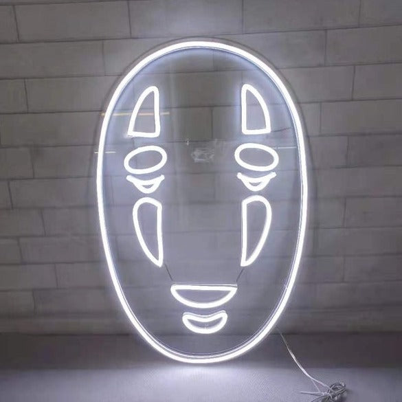 No Face Neon Sign