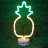 Pineapple Night Lamp - Good Vibes Neon