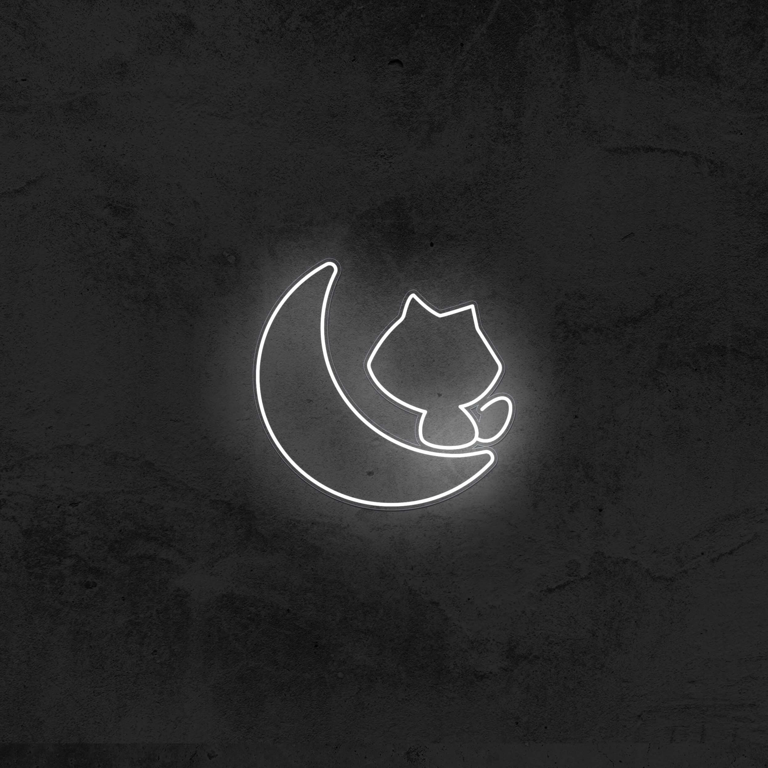 Cat On Moon - Good Vibes Neon