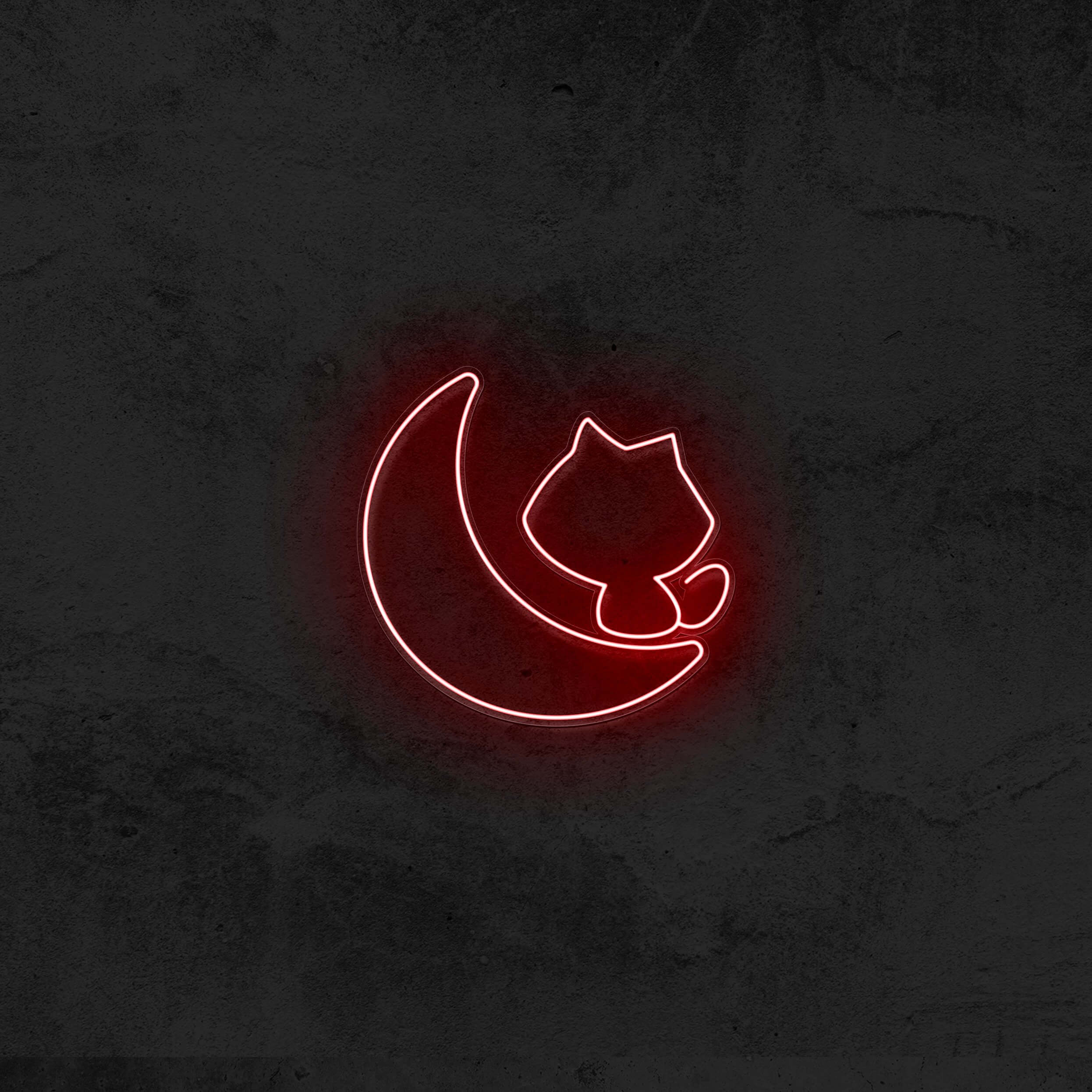 Cat On Moon - Good Vibes Neon