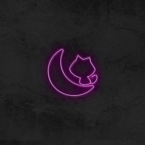 Cat On Moon - Good Vibes Neon