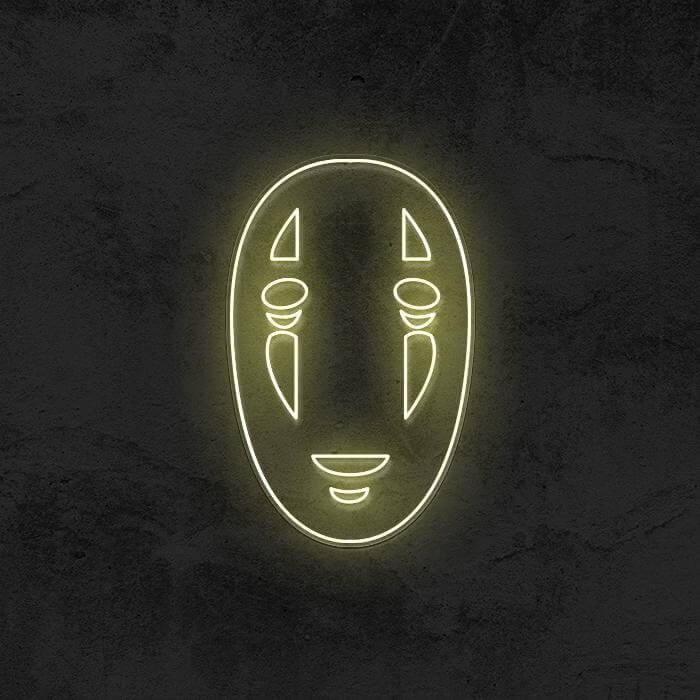 No Face Neon Sign