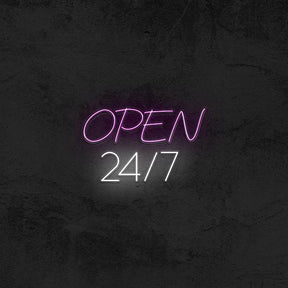 OPEN 24/7 Neon Sign 🤩 - Good Vibes Neon