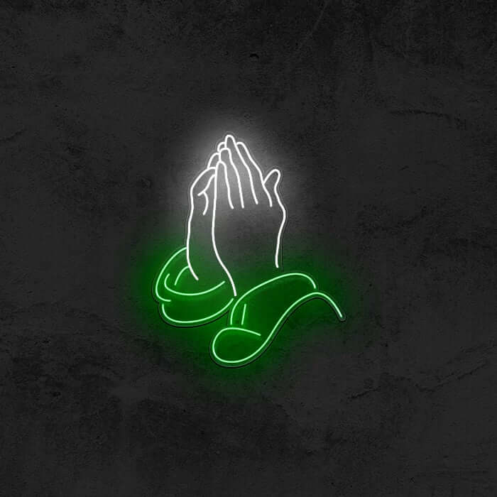 Praying Hands Neon Sign
